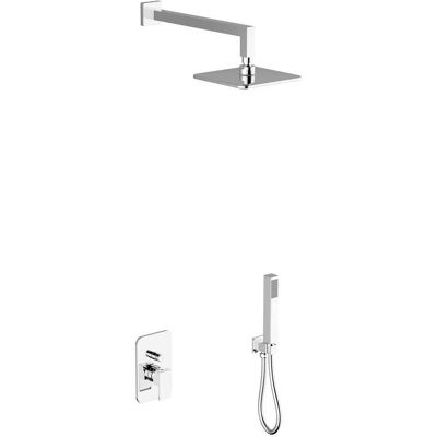 Teorema KIT DOCCIA INCASSO ALASKA CROMO MONOCOMANDO DEVIATORE 2 VIE SOFFIONE 200x200 mm Teorema KIT DOCCIA INCASSO ALASKA CROMO MONOCOMANDO DEVIATORE 2 VIE SOFFIONE 200x200 mm