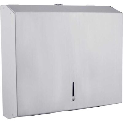 Tecnomat DISPENSER DI ASCIUGAMANI DI CARTA STEEL IN ACCIAIO SPAZZOLATO A MURO 28,1x26,3x10 cm Tecnomat DISPENSER DI ASCIUGAMANI DI CARTA STEEL IN ACCIAIO SPAZZOLATO A MURO 28,1x26,3x10 cm
