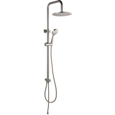 Colonna Doccia Acquapro SHATI Nickel Satinato - 3 Getti, Ø250mm ABS, Asta telescopica Colonna Doccia Acquapro SHATI Nickel Satinato - 3 Getti, Ø250mm ABS, Asta telescopica