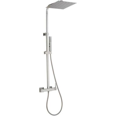 Huber COLONNA DOCCIA DETROIT 1 GETTO CROMO SOFFIONE INOX 300x300 mm MISCELATORE MECCANICO Huber COLONNA DOCCIA DETROIT 1 GETTO CROMO SOFFIONE INOX 300x300 mm MISCELATORE MECCANICO