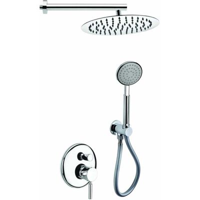 Marvel KIT DOCCIA INCASSO TONDO CROMO MONOCOMANDO DEVIATORE 2 VIE SOFFIONE Ø 200 mm Marvel KIT DOCCIA INCASSO TONDO CROMO MONOCOMANDO DEVIATORE 2 VIE SOFFIONE Ø 200 mm