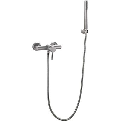 Aquapro MISCELATORE DOCCIA ESTERNO ACQUAPRO KALEIA INOX CON DOCCETTA CARTUCCIA Ø 35 mm Aquapro MISCELATORE DOCCIA ESTERNO ACQUAPRO KALEIA INOX CON DOCCETTA CARTUCCIA Ø 35 mm