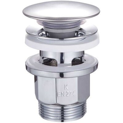 Tecom PILETTA LAVABO BIDET CLICK CLACK CON TROPPO PIENO 1''1/4 IN ABS CROMO TAPPO TONDO Tecom PILETTA LAVABO BIDET CLICK CLACK CON TROPPO PIENO 1''1/4 IN ABS CROMO TAPPO TONDO