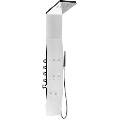Aquapro COLONNA DOCCIA IDRO ACQUAPRO NAIDA IN ALLUMINIO CROMATO 3GETTI CON MISCELATORE E DEVIATORE Aquapro COLONNA DOCCIA IDRO ACQUAPRO NAIDA IN ALLUMINIO CROMATO 3GETTI CON MISCELATORE E DEVIATORE