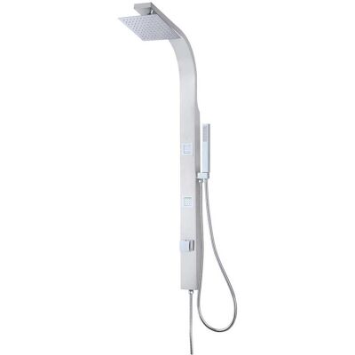 Aquapro COLONNA DOCCIA ACQUAPRO ELISA 2.0 2 GETTI IDRO ACCIAIO SATINATO SOFFIONE INOX 200x200 mm Aquapro COLONNA DOCCIA ACQUAPRO ELISA 2.0 2 GETTI IDRO ACCIAIO SATINATO SOFFIONE INOX 200x200 mm