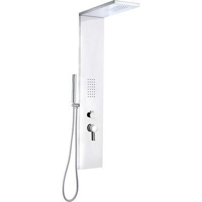 Aquapro COLONNA DOCCIA IDRO ACQUAPRO DELRIO IN ACCIAIO CROMATO 1 GETTO CON MISCELATORE E DEVIATORE Aquapro COLONNA DOCCIA IDRO ACQUAPRO DELRIO IN ACCIAIO CROMATO 1 GETTO CON MISCELATORE E DEVIATORE