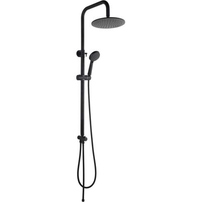 Aquapro COLONNA DOCCIA ACQUAPRO SHATI 3 GETTI NERA SOFFIONE ABS Ø 250 mm ASTA TELESCOPICA Aquapro COLONNA DOCCIA ACQUAPRO SHATI 3 GETTI NERA SOFFIONE ABS Ø 250 mm ASTA TELESCOPICA