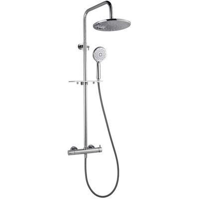 Aquapro COLONNA DOCCIA ACQUAPRO BALMES 3 GETTI CROMO SOFFIONE ABS Ø 250 mm MISCELATORE MECCANICO Aquapro COLONNA DOCCIA ACQUAPRO BALMES 3 GETTI CROMO SOFFIONE ABS Ø 250 mm MISCELATORE MECCANICO