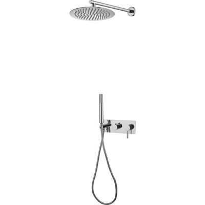Aquapro KIT DOCCIA INCASSO ACQUAPRO KENZIA INOX CON PIASTRA CON MISCELATORE 4 VIE E PRESA ACQUA Aquapro KIT DOCCIA INCASSO ACQUAPRO KENZIA INOX CON PIASTRA CON MISCELATORE 4 VIE E PRESA ACQUA