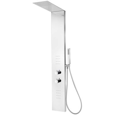 Aquapro COLONNA DOCCIA IDRO ACQUAPRO FENIS IN ACCIAIO 1 GETTO MISCELATORE TERMOSTATICO E DEVIATORE Aquapro COLONNA DOCCIA IDRO ACQUAPRO FENIS IN ACCIAIO 1 GETTO MISCELATORE TERMOSTATICO E DEVIATORE