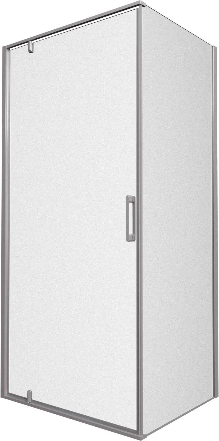 Tecnomat PORTA LUCE BATTENTE (68-70) H200 cm PROFILI CROMO TRASPARENTE 6 mm ABBINABILE LATO FISSO