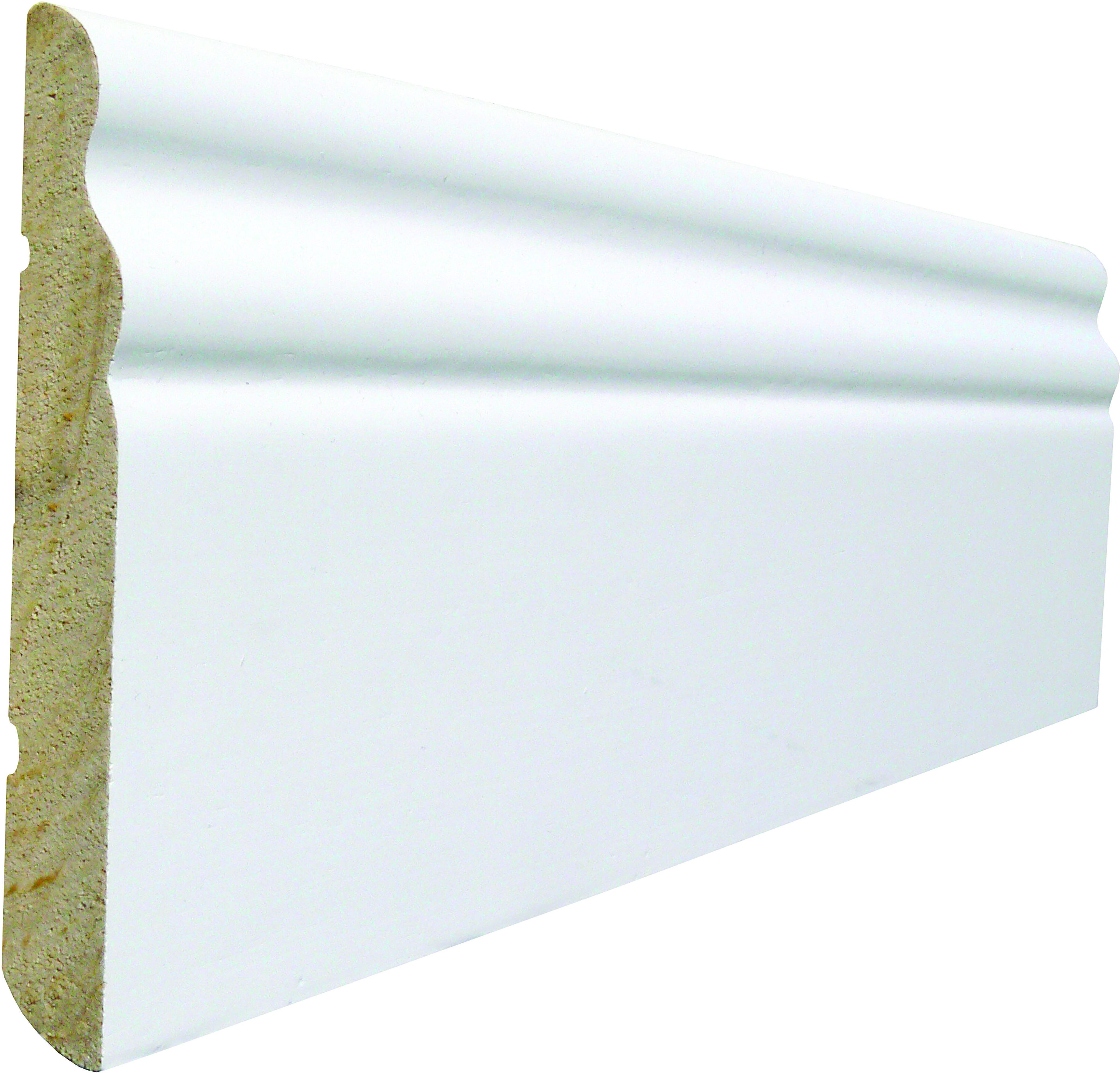 Battiscopa In Legno Vittoriano Laccato Bianco 2400x100 Mm (Lxh) Sp 13 Mm Battiscopa In Legno Vittoriano Laccato Bianco 2400x100 Mm (Lxh) Sp 13 Mm