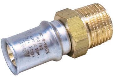 APE RACCORDERIE Raccordo Dritto Pressfit Ape M 1/2'' X Ø 16 Mm Profilo Pressatura Th-H Per Tubo Multistrato APE RACCORDERIE Raccordo Dritto Pressfit Ape M 1/2'' X Ø 16 Mm Profilo Pressatura Th-H Per Tubo Multistrato