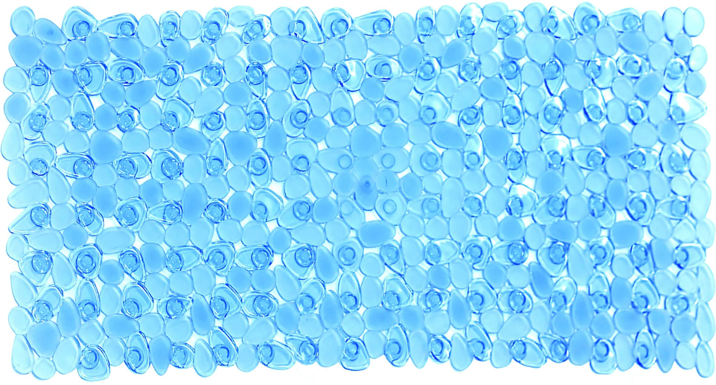 Tappeto Doccia Vasca Stones Rettangolare 36x71 Cm Antiscivolo In Vinile Trasparente Celeste Tappeto Doccia Vasca Stones Rettangolare 36x71 Cm Antiscivolo In Vinile Trasparente Celeste