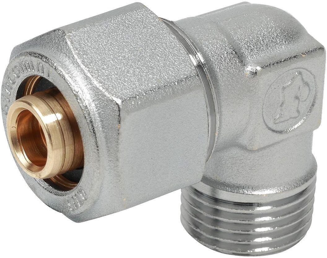 GIACOMINI Raccordo Stringere  Multistrato Gomito M 3/4'' X Ø 26 Mm Max 10 Bar GIACOMINI Raccordo Stringere  Multistrato Gomito M 3/4'' X Ø 26 Mm Max 10 Bar