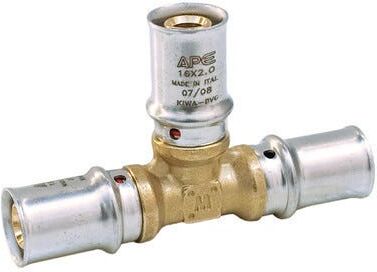 APE RACCORDERIE Tee Ridotto Pressfit Ape Ø 16x20x16 Mm Profilo Pressatura Th-H Per Tubo Multistrato APE RACCORDERIE Tee Ridotto Pressfit Ape Ø 16x20x16 Mm Profilo Pressatura Th-H Per Tubo Multistrato