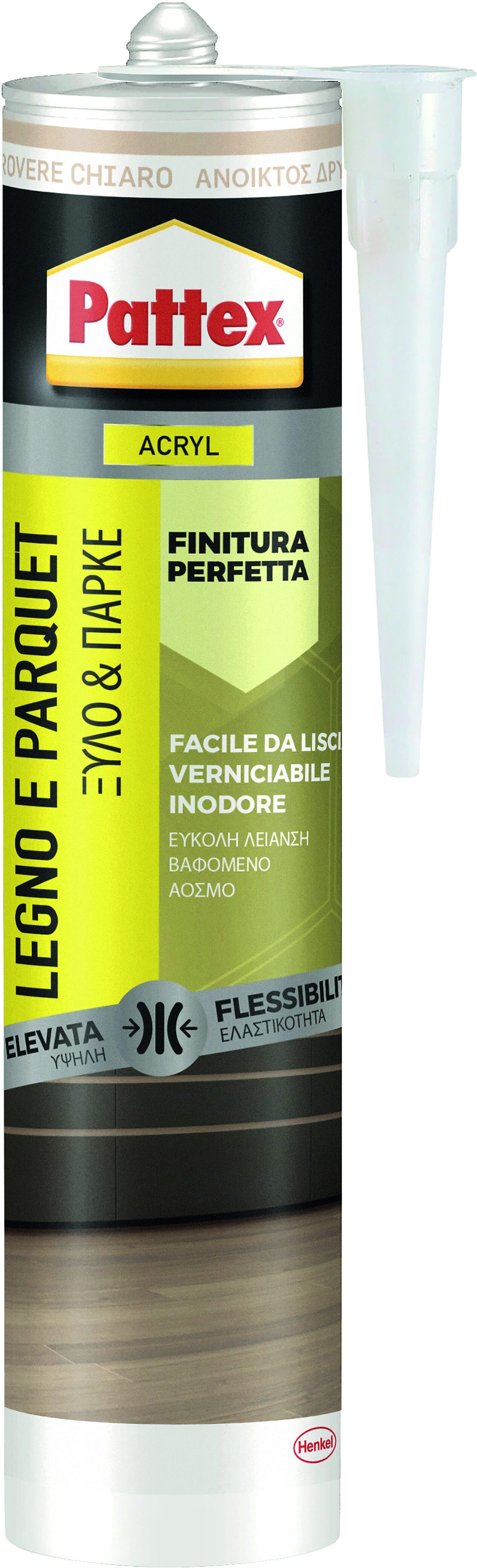 PATTEX Silicone Acrilico Legno E Parquet  Rovere Chiaro 280 Ml PATTEX Silicone Acrilico Legno E Parquet  Rovere Chiaro 280 Ml