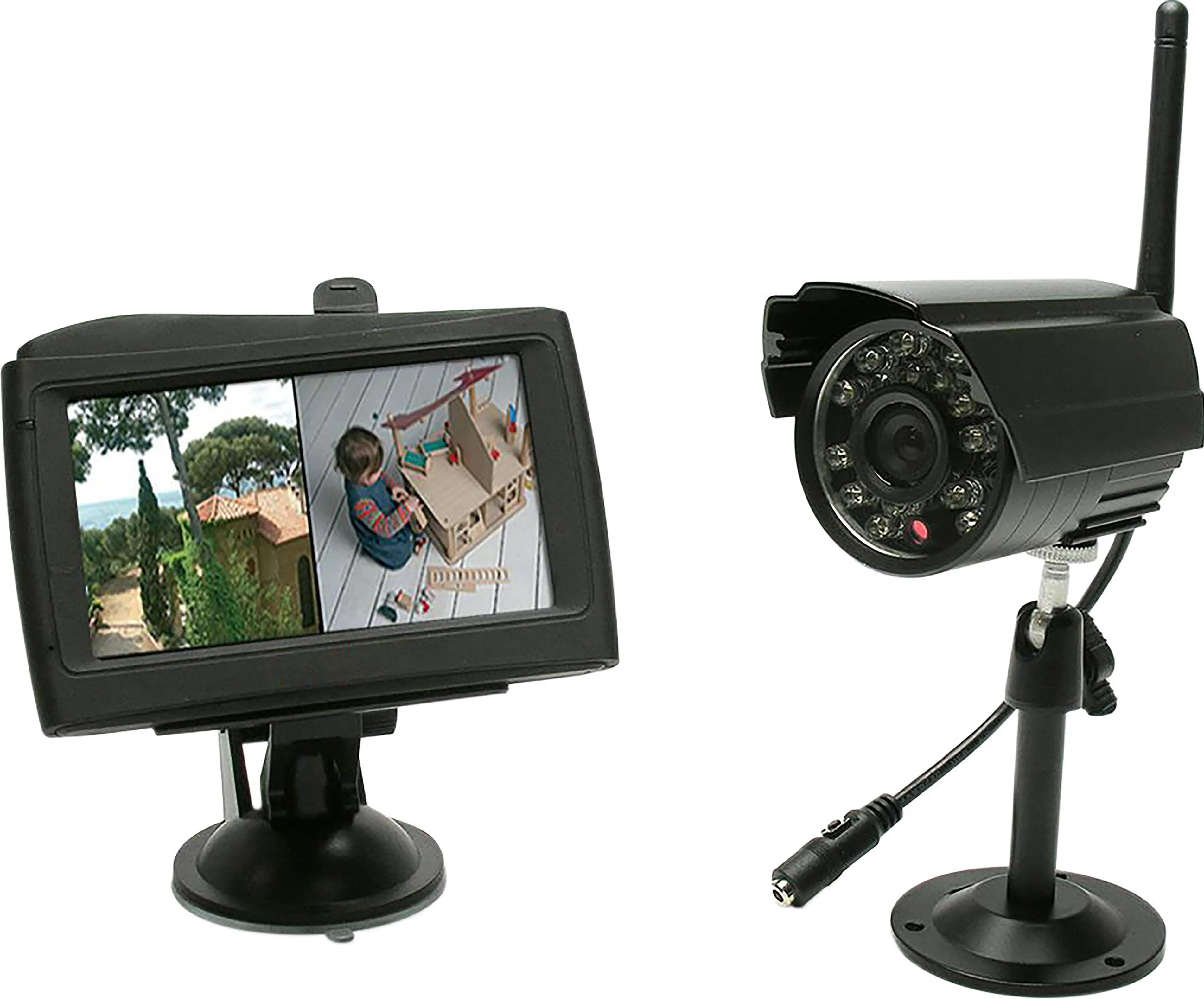 proxe kit videosorveglianza  monitor lcd 4,3'' senza fili con telecamera a colori ip65