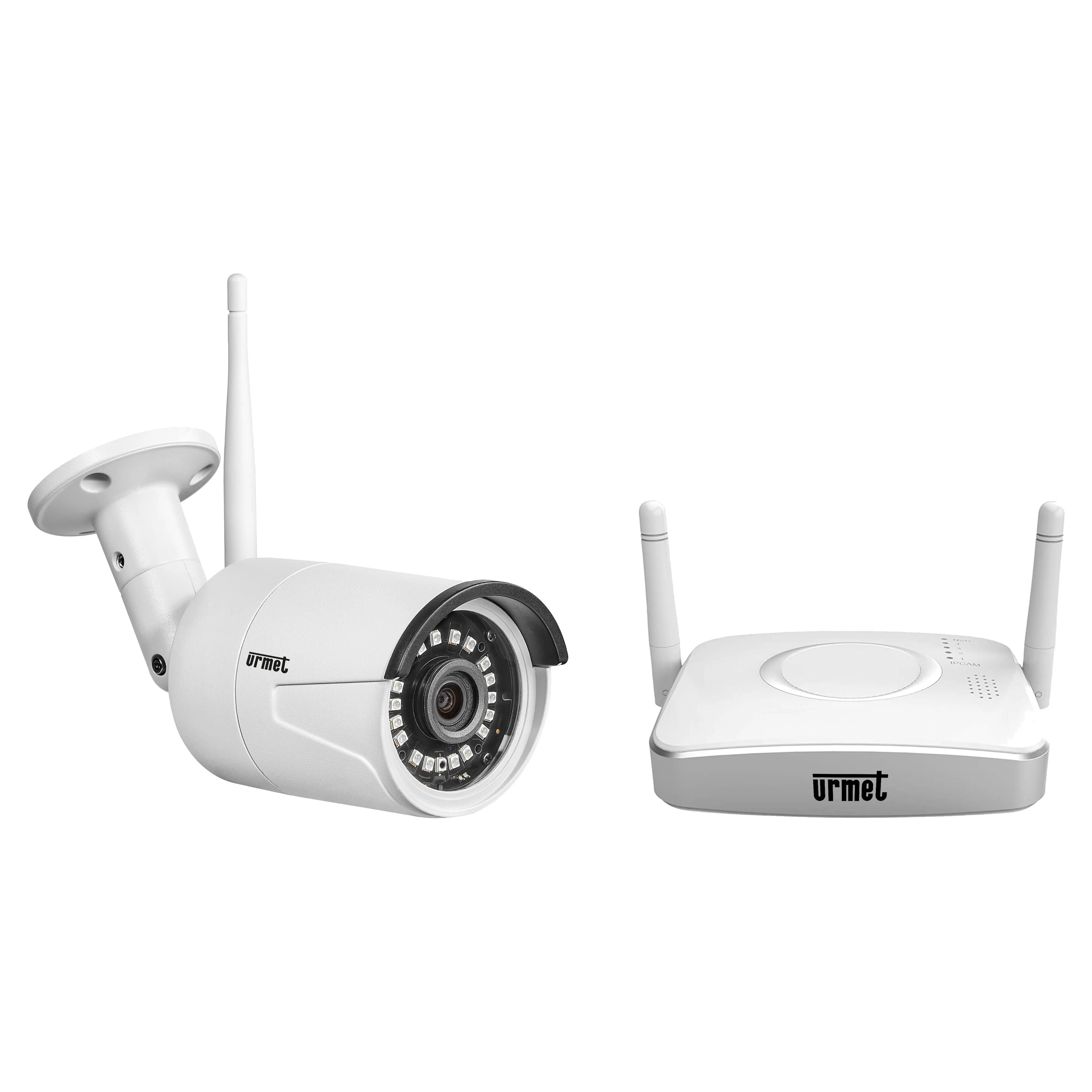 Tecnomat KIT TVCC URMET NVR WIRELESS 5 Mpx 4 CANALI CON TELECAMERA 3,6mm 3 Mpx SD E 2 ALIMENTATORI