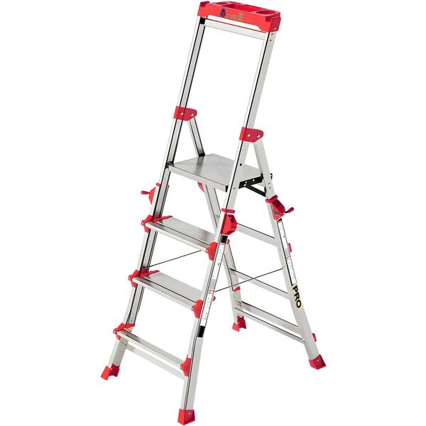 tecnomat scala alluminio multiposizione 5 gradini peso 5,8 kg portata 150 kg altezza pedana 65-109 cm