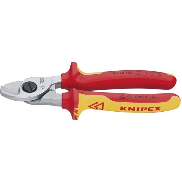 knipex cesoia isolata vde  1000 v 165 mm per cavi elettrici