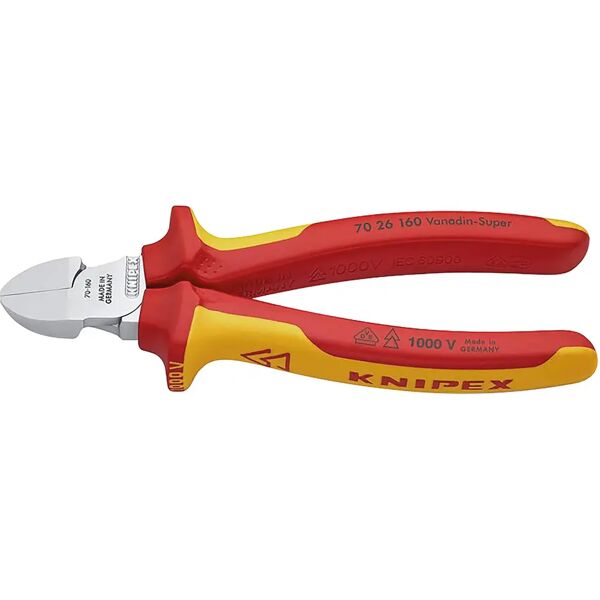 knipex tronchesino isolato  1000 v 160 m tagliente dritto