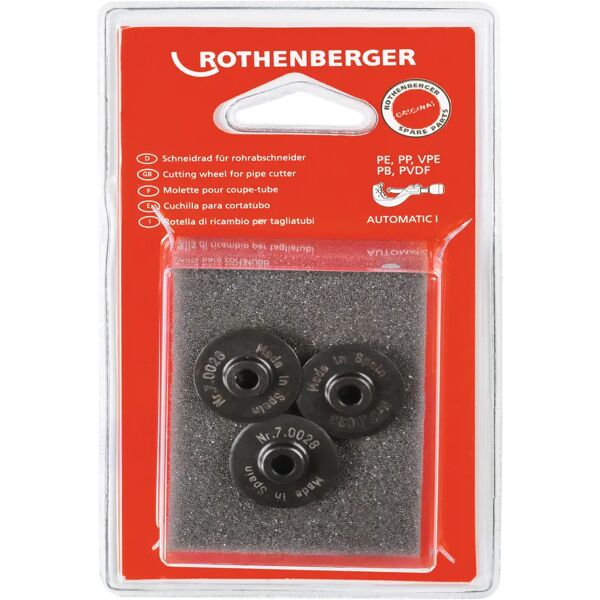 rothenberger 3 rotelle di ricambio per tagliatubi  Ø6-67 mm per multistrato pvc