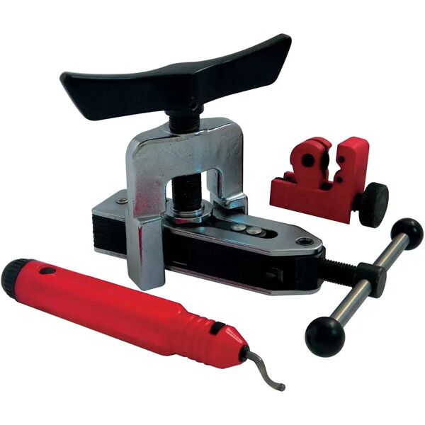 tecom set cartellatrice da 3/16 a 5/8''  con tagliatubi da 3 a 22 mm e sbavatubi in valigetta