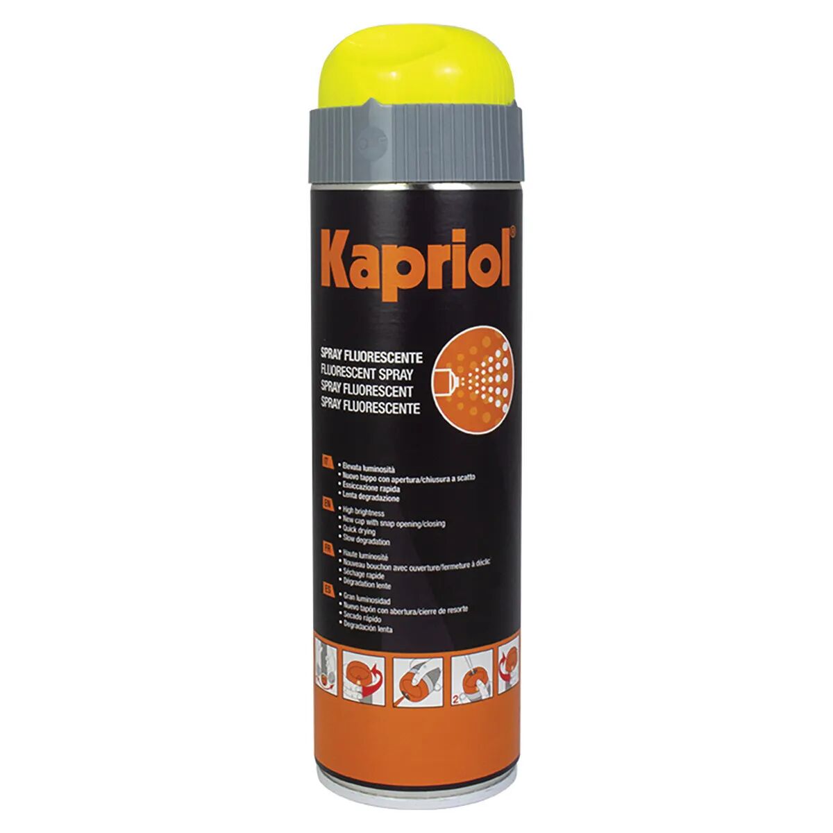 kapriol spray fluorescente 500 ml  giallo per tracciare