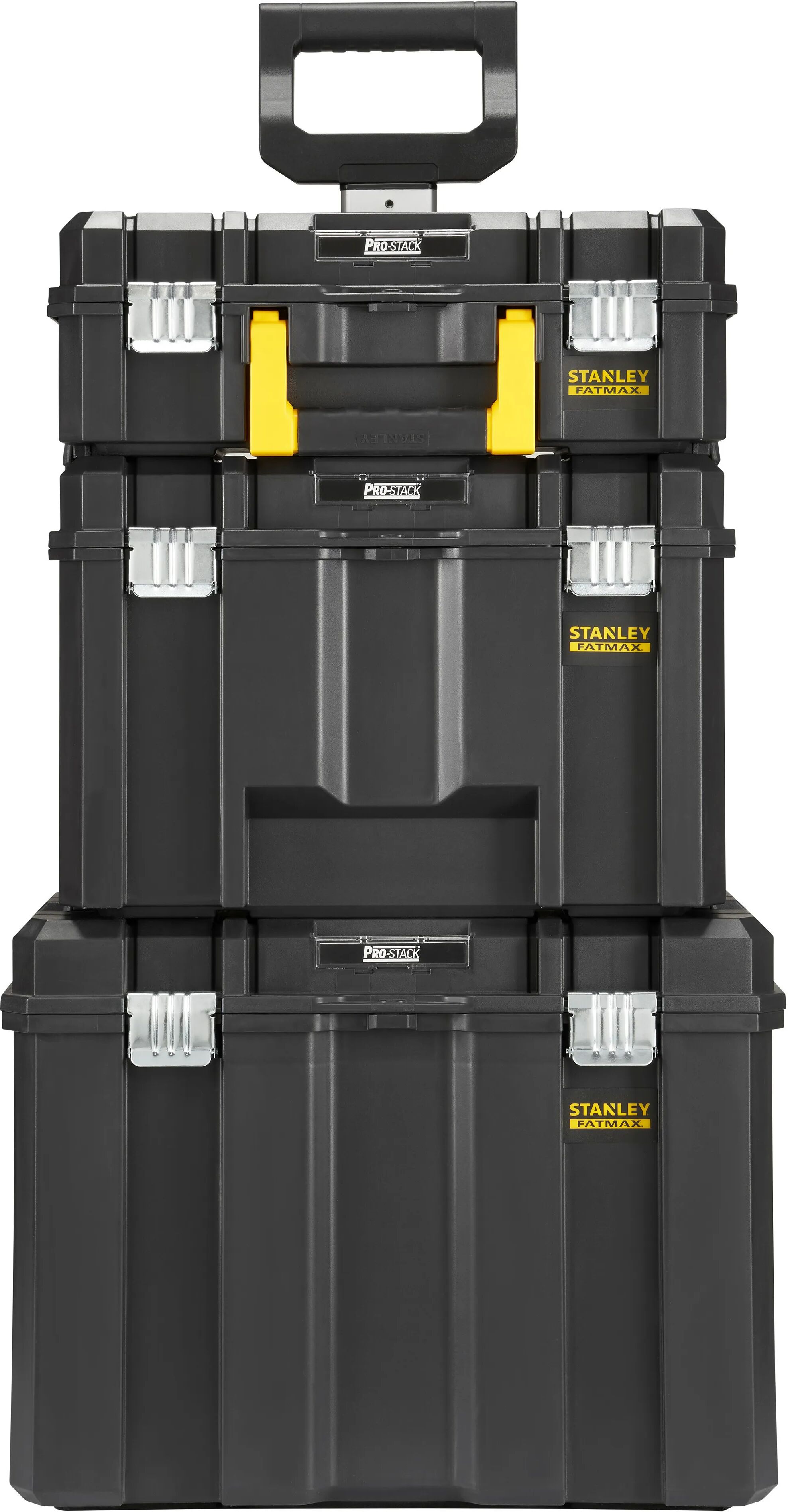 stanley carrello pro stack fat max modulare 3 elementi 51,9x43,8x84,3 cm con chiusure in metallo