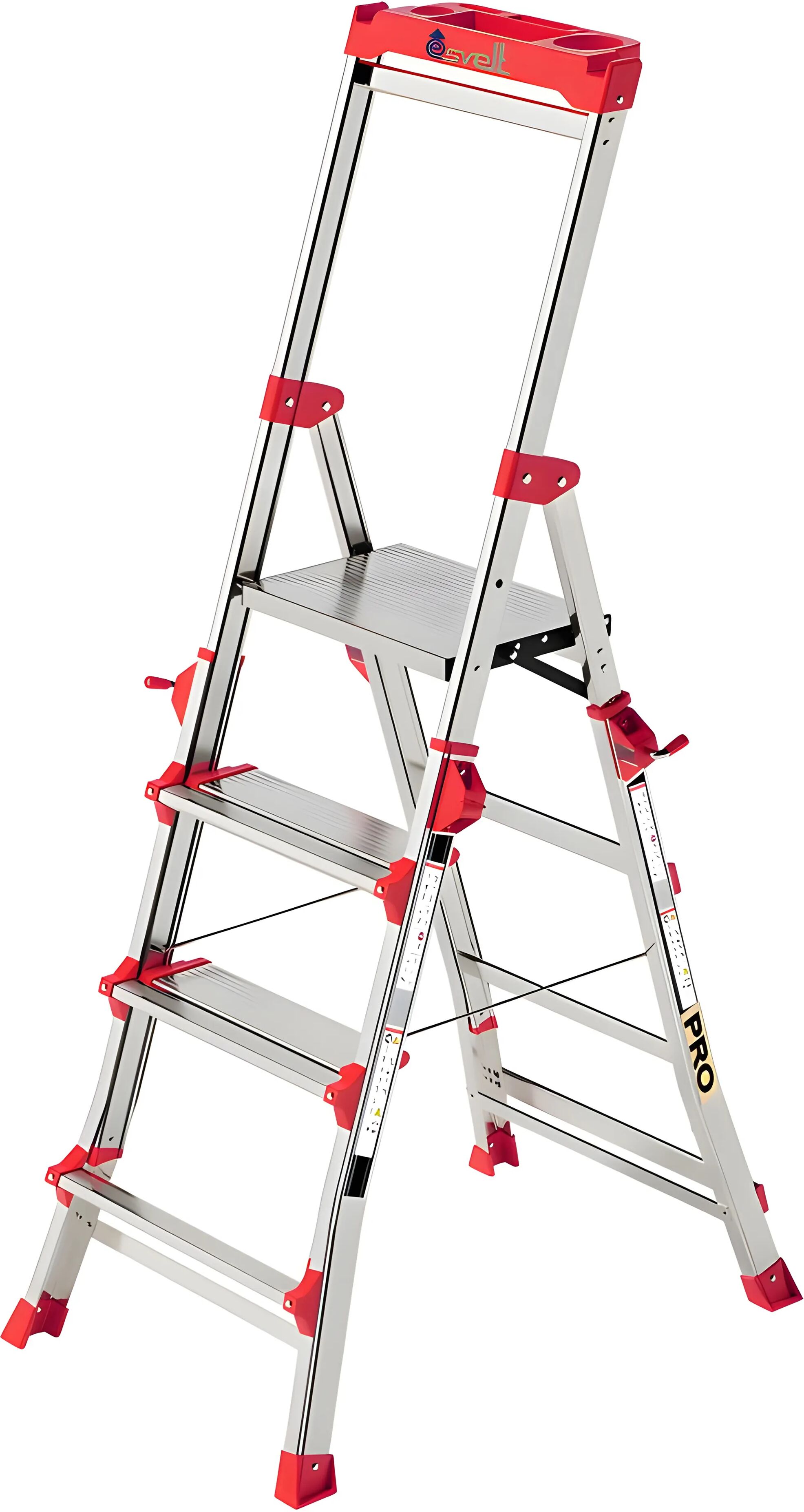 Tecnomat SCALA ALLUMINIO MULTIPOSIZIONE 5 GRADINI PESO 5,8 kg PORTATA 150 kg ALTEZZA PEDANA 65-109 cm