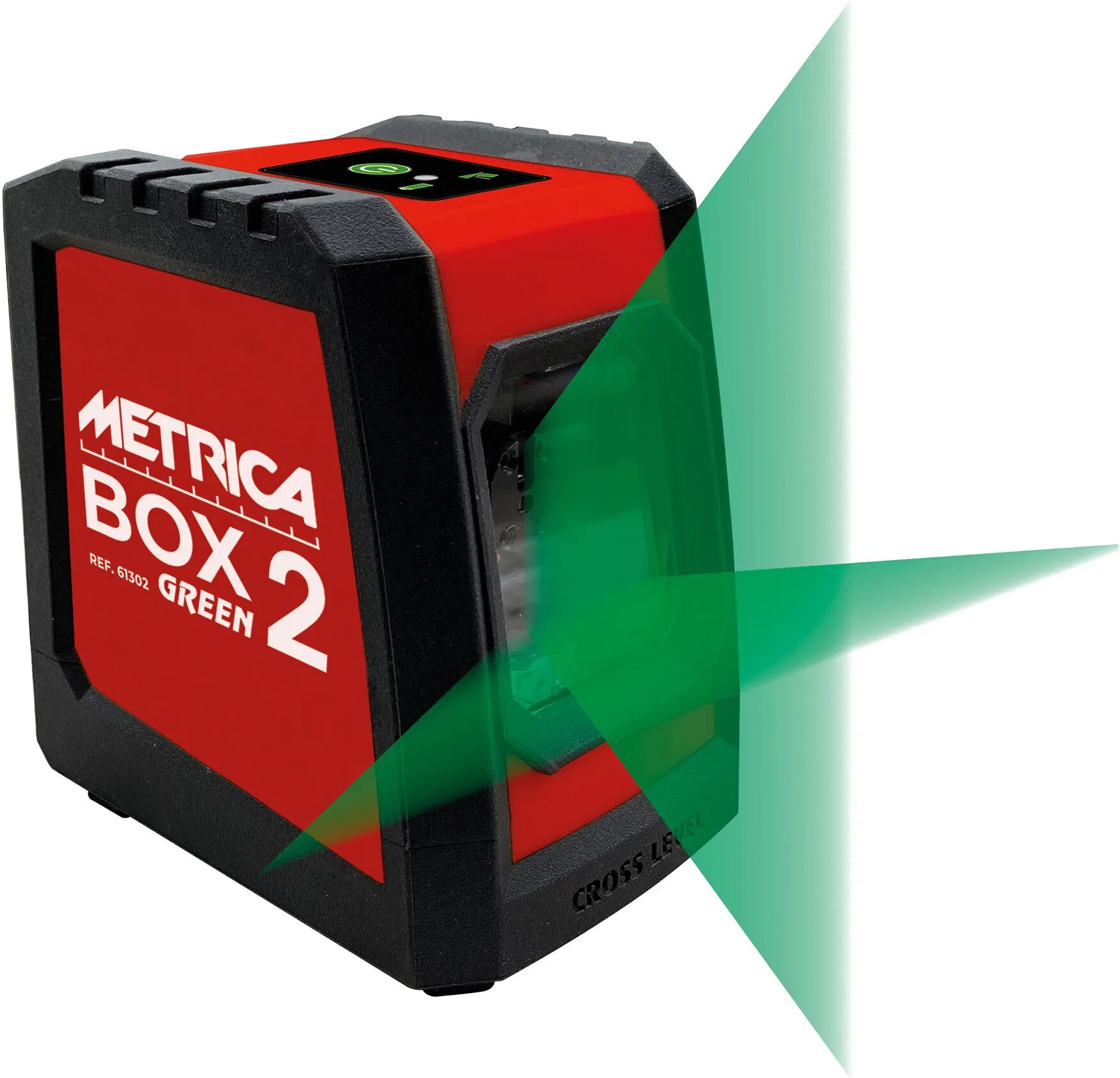 Metrica TRACCIATORE LASER  LASERBOX 2 RAGGIO VERDE CON PIASTRA PER INTERNI PIANO A CROCE