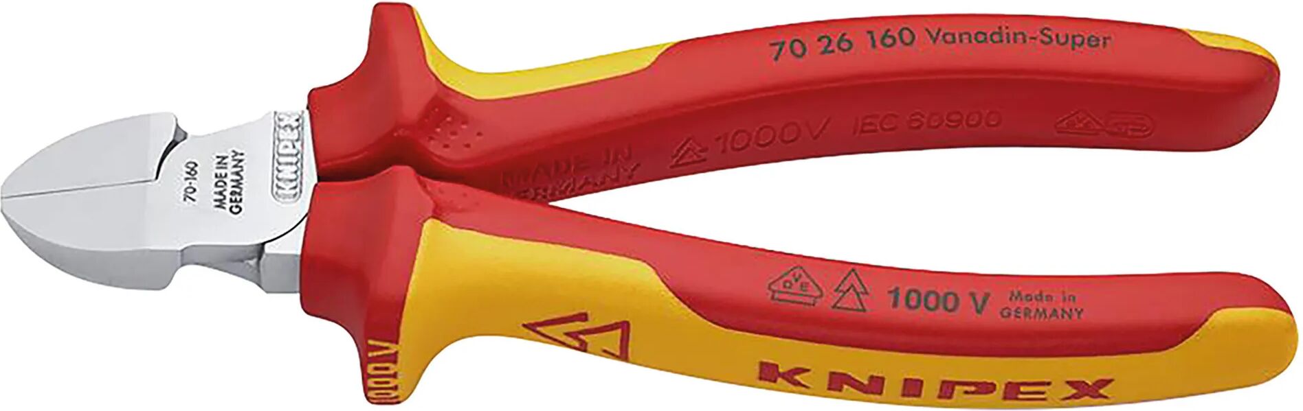 Knipex TRONCHESINO ISOLATO  1000 V 160 m TAGLIENTE DRITTO