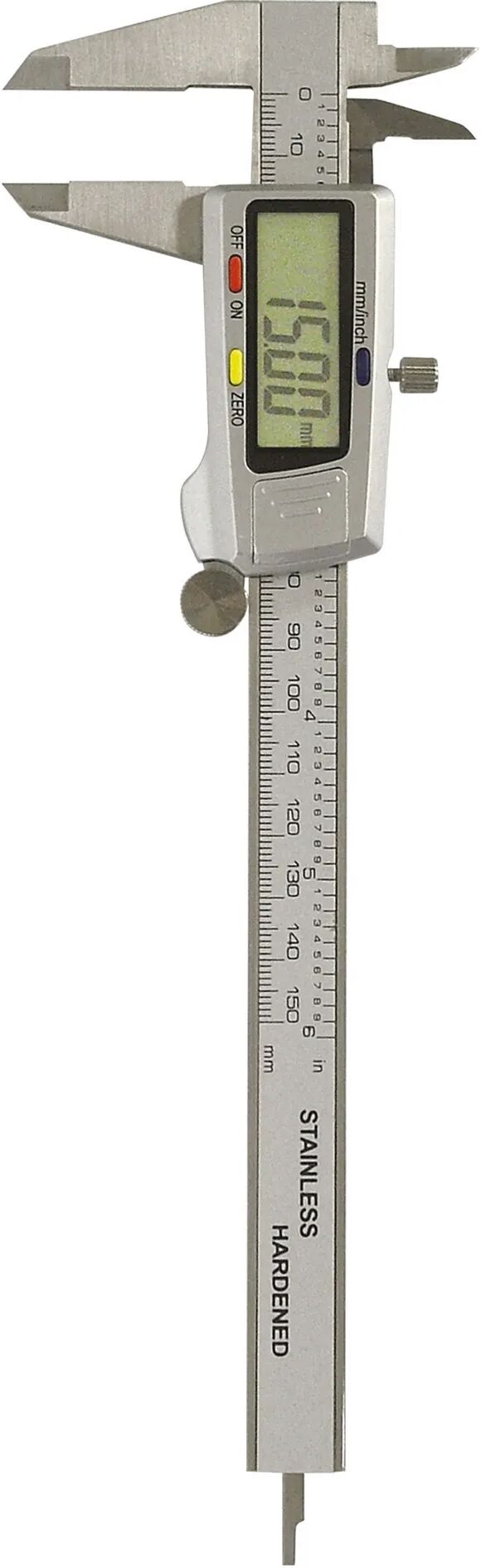 Metrica CALIBRO DIGITALE  150 mm CENTESIMALE IN ACCIAIO INOX CON CUSTODIA E BATTERIA