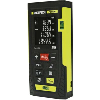 Metrica MISURATORE LASER FLASH50 FINO A 50 m Metrica MISURATORE LASER FLASH50 FINO A 50 m