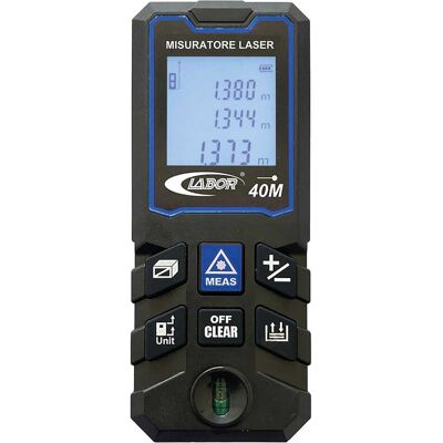 Labor MISURATORE LASER FINO A 40 m DIMENSIONI 150x60x33 mm Labor MISURATORE LASER FINO A 40 m DIMENSIONI 150x60x33 mm