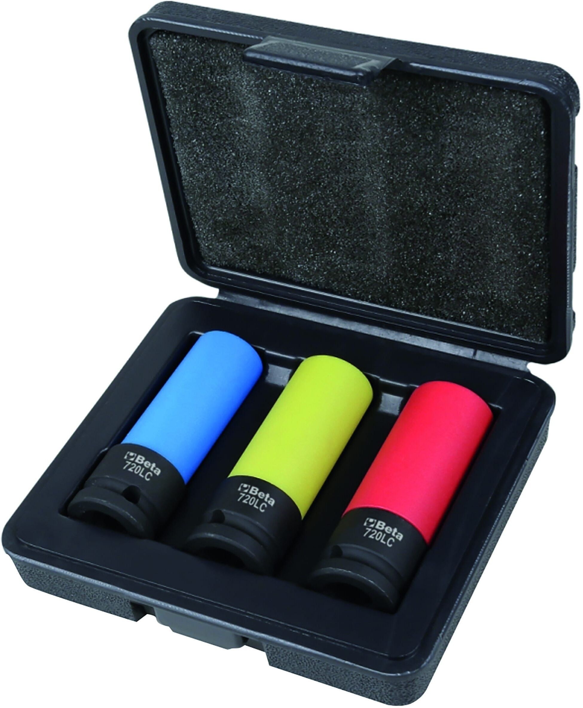 BETA 3 Bussole  Per Dadi Ruote Polimerici 17-19-21 Mm In Valigetta   1/4" Modello720lc/c3 BETA 3 Bussole  Per Dadi Ruote Polimerici 17-19-21 Mm In Valigetta   1/4" Modello720lc/c3