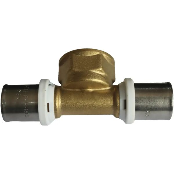 banninger tee pressfit  f 3/4'' x Ø 26 mm profilo pressatura th-h-u per tubo multistrato