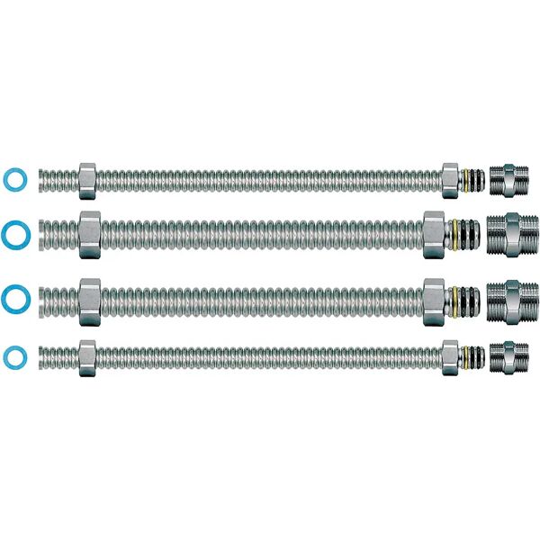 tecnomat kit collegamento caldaia psp in acciaio inox 2 tubi 1/2'' e 2 tubi 3/4''