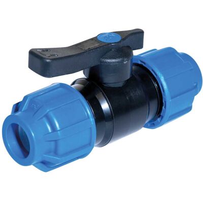 Tecnomat VALVOLA A SFERA A COMPRESSIONE Ø 20 mm PER TUBO POLIETILENE Tecnomat VALVOLA A SFERA A COMPRESSIONE Ø 20 mm PER TUBO POLIETILENE