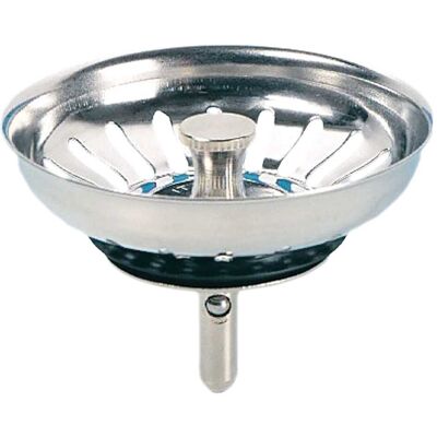 Lira GRIGLIA PILETTA LAVELLO BASKET INOX 3''1/2 Ø 90 mm CON POMOLO INOX Lira GRIGLIA PILETTA LAVELLO BASKET INOX 3''1/2 Ø 90 mm CON POMOLO INOX