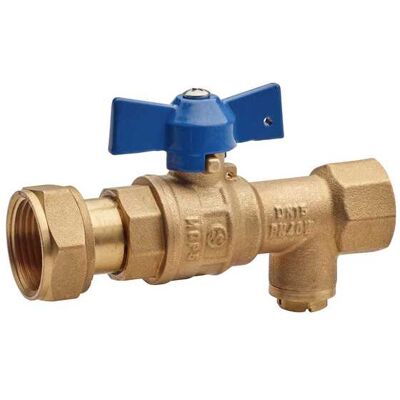 Tecnomat VALVOLA ACQUA PIOMBABILE 1/2'' x 3/4'' CON RITEGNO 2 USCITE PRESE DI PRESSIONE E GIRELLO Tecnomat VALVOLA ACQUA PIOMBABILE 1/2'' x 3/4'' CON RITEGNO 2 USCITE PRESE DI PRESSIONE E GIRELLO