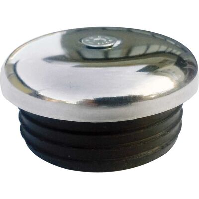 Mavea MORSETTO CURVA TECNICA Ø 46 mm NERO AD ESPANSIONE CON TAPPO INOX E VITE Mavea MORSETTO CURVA TECNICA Ø 46 mm NERO AD ESPANSIONE CON TAPPO INOX E VITE
