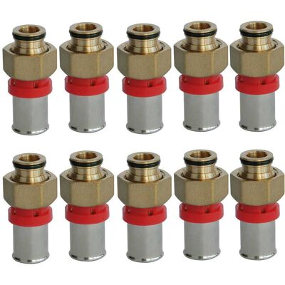 Tecom ADATTATORI A PRESSARE 10 PEZZI PER COLLETTORE M 1/2" TUBO MULTISTRATO Ø16 X 2 mm Tecom ADATTATORI A PRESSARE 10 PEZZI PER COLLETTORE M 1/2" TUBO MULTISTRATO Ø16 X 2 mm