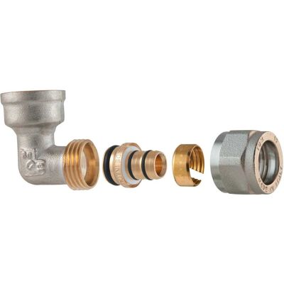 Tecnomat RACCORDO A STRINGERE TDM GOMITO F "3/4 x Ø 26 mm PER TUBO MULTISTRATO Tecnomat RACCORDO A STRINGERE TDM GOMITO F "3/4 x Ø 26 mm PER TUBO MULTISTRATO