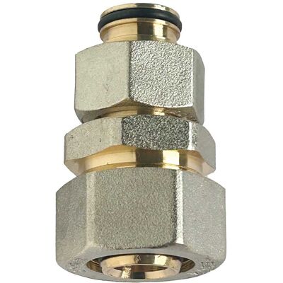Tecom ADATTATORE A STRINGERE PER TUBO MULTISTRATO Ø 20 mm SU COLLETTORE CON USCITE 1/2" Tecom ADATTATORE A STRINGERE PER TUBO MULTISTRATO Ø 20 mm SU COLLETTORE CON USCITE 1/2"