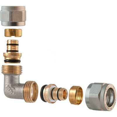 Tecnomat RACCORDO A STRINGERE TDM GOMITO Ø 16 x 16 mm PER TUBO MULTISTRATO Tecnomat RACCORDO A STRINGERE TDM GOMITO Ø 16 x 16 mm PER TUBO MULTISTRATO