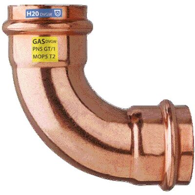 Frabo CURVA 90° BQ-PRESS IN RAME FF Ø 18 mm CONFORME ACQUA GAS PROFILO V Frabo CURVA 90° BQ-PRESS IN RAME FF Ø 18 mm CONFORME ACQUA GAS PROFILO V