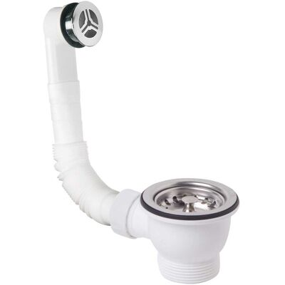 Tea PILETTA 1''1/2 PER LAVELLI INOX Ø 60 mm GRIGLIA E TAPPO INOX CON TROPPO PIENO TONDO Tea PILETTA 1''1/2 PER LAVELLI INOX Ø 60 mm GRIGLIA E TAPPO INOX CON TROPPO PIENO TONDO