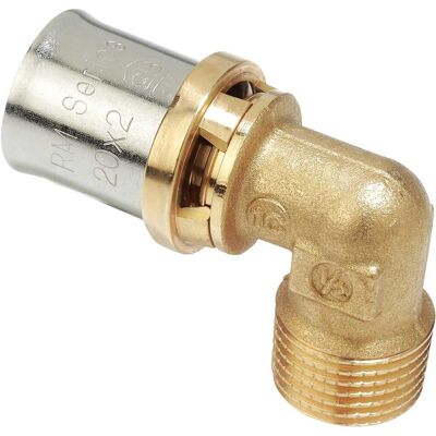 Giacomini Curva a 90° in Ottone - Raccordo a Pressare Multi-Size Giacomini Curva a 90° in Ottone - Raccordo a Pressare Multi-Size